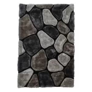 Image of Think Rugs Noble House Rug Pebbles 5858 Grey Cobalt 120X170cm