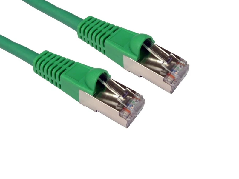 Image of Cables Direct 2m CAT6a. M - M networking cable Green S/FTP (S-STP)