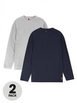 Image of U.S. Polo Assn. U.S Polo Assn 2 Pack Long Sleeve Lounge T-Shirt
