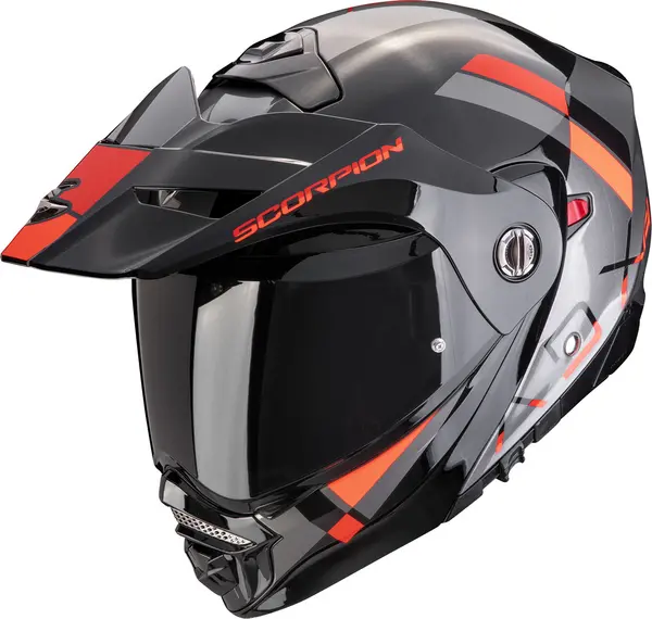 Image of Scorpion ADX-2 Galane Silver Black Red Adventure Helmet 2XL