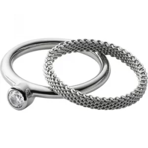 Image of Ladies Skagen Silver Plated Size K Elin Ring