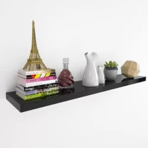 Image of Floating Shelves Shelf Including Bracket Wall Shelving Living Room Kitchen Black White Grey Oak High Gloss Matt 50 70 90 110cm 90cm Hochglanz