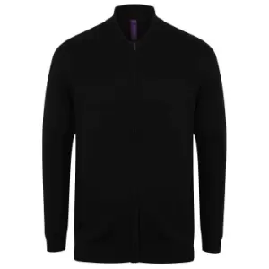 Image of Henbury Unisex Knitted Bomber Jacket (M) (Black)