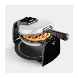 Image of VonShef Waffle Maker with Rotating Iron, Cool Touch Handles & Adjustable Temperature Control - Removable Drip Tray & Non-Stick Plates for Easy Clean