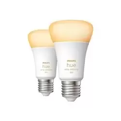 Image of Philips Hue White 6W A60 E27 2-Pack