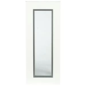 Image of IT Kitchens Santini Gloss White Slab Glazed door W300mm