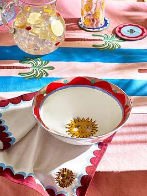 Image of ELEANOR BOWMER Electric Coast Sun Serving Bowl Multi-Coloured ONE SIZE