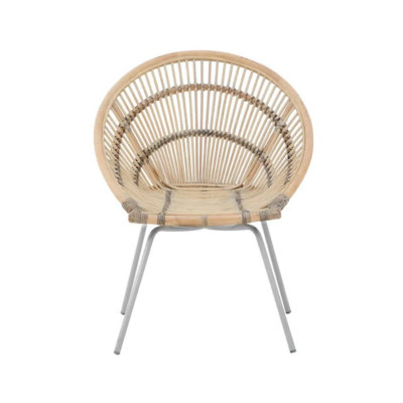 Image of Premier Housewares White Washed Natural Rattan Chair, Rustless Rattan Chair, Easy Cleaning Rattan Armchair White