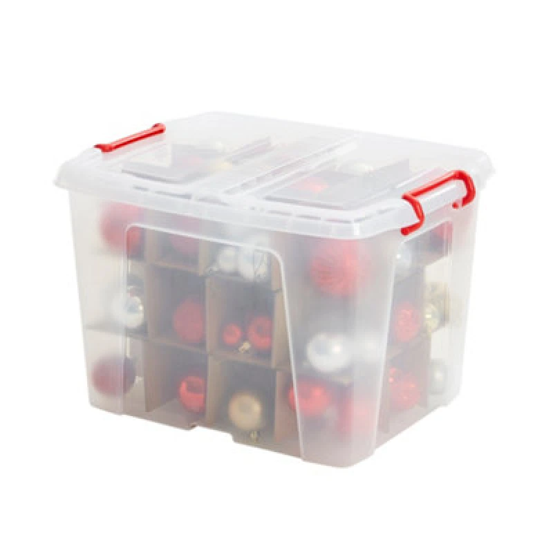 Image of Strata Strata 40L Bauble Box with 36 Dividers - Clear