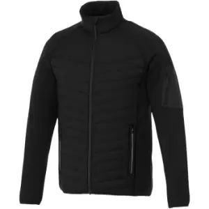 Image of Elevate Mens Banff Hybrid Insulated Jacket (S) (Solid Black)