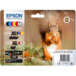 Image of Epson Squirrel 378XL And 478XL 6 Colour Ink Cartridge