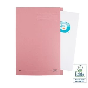 Image of Elba Foolscap Square Cut Folder Heavyweight 285gsm Pink Pack of 100