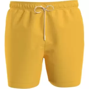 Image of Calvin Klein Medium Drawstring Tape Swim Shorts Mens - Yellow