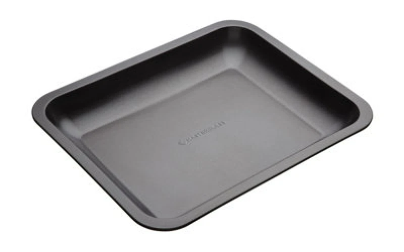 Image of Masterclass Non-Stick Medium Sloped Roasting Pan, 33cm x 25.5cm Grey