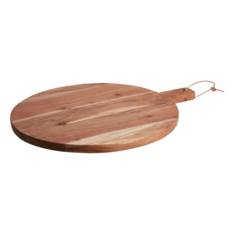 Image of Premier Housewares Socorro Large Round Acacia Wood Board Natural