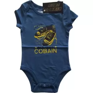 Image of Kurt Cobain - Laces Kids 24 Months Baby Grow - Blue
