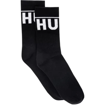 Image of Hugo 2 Pack Iconic Crew Socks - Black