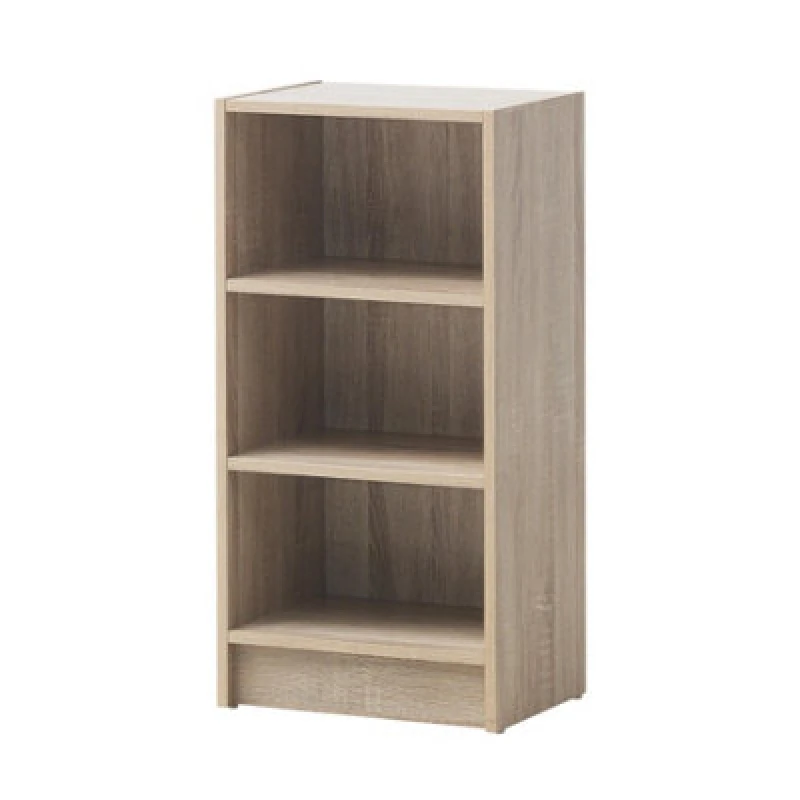 Image of Timber Art Design Small 3 Tier Cube Bookcase Display Shelving Storage Unit Furniture Sonoma Oak