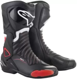 Image of Alpinestars SMX-6 V2 Motorcycle Boots, black-red, Size 43, black-red, Size 43