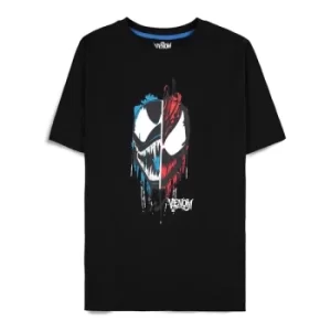Image of MARVEL COMICS Venom Two-toned Coloured Graphic T-Shirt, Male, Medium, Black (TS187386SPN-M)