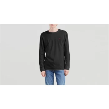 Image of Levis Levis Long Sleeve Organic Home T Shirt - Mineral Black
