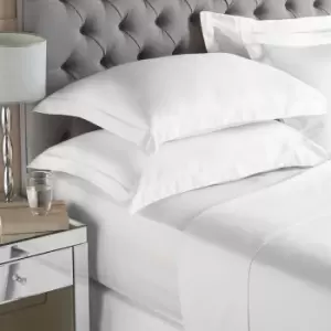 Image of Paoletti 200 Thread Count Double Fitted Sheet Cotton White