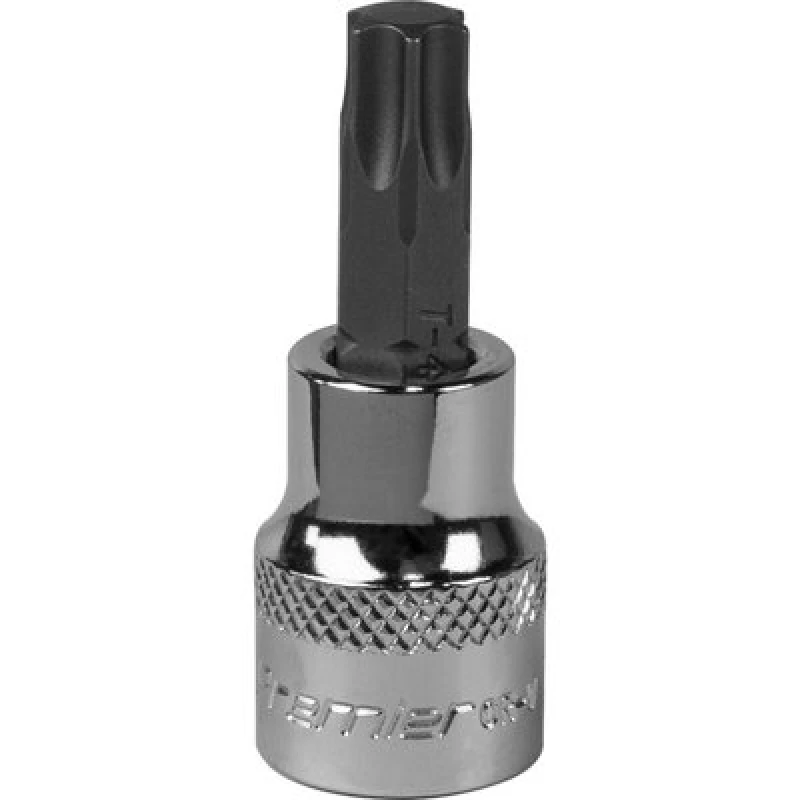 Image of Loops T47 TRX Star Socket Bit - 3/8" Square Drive - PREMIUM S2 Steel Head Knurled Grip Metallics