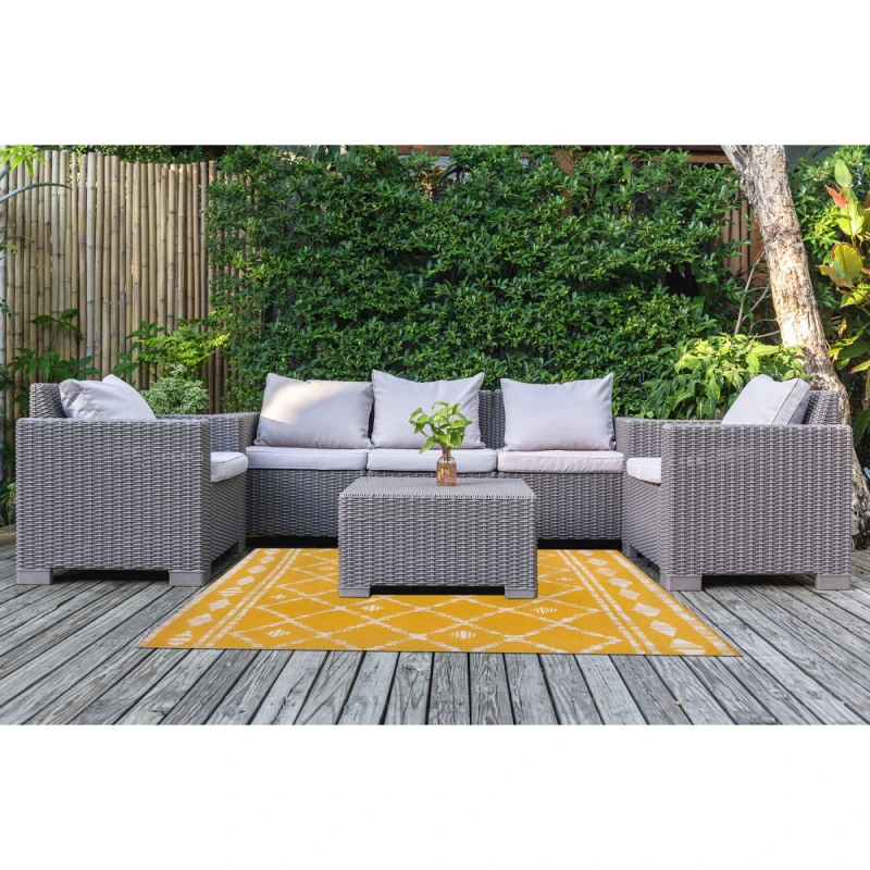 Image of Country Club Indoor Outdoor Rug 150x200cm - Berber Ochre Ochre unisex 150x200cm