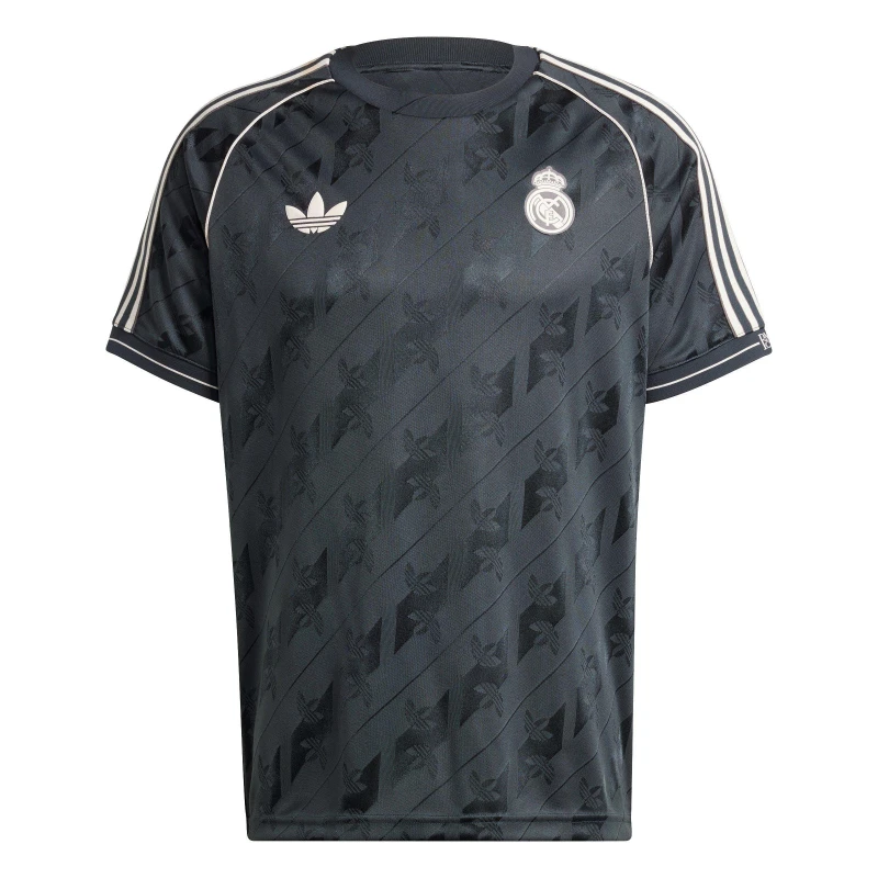 Image of adidas Real Ls Jsy Football Shirt Mens Dark Grey male XS