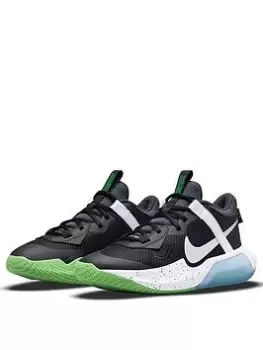 Image of Nike Air Zoom Crossover Junior Basketball Trainer - Black/Multi, Black/White/Green, Size 3
