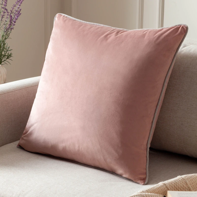 Image of Furn Furn Meridian Velvet Cushion in Bright Pink Size: 45cm x 45cm Bright Pink 45cm x 45cm Unisex 5025532353450