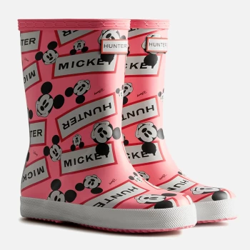 Image of Hunter X Disney Original Kid's First Classic Disney Wellington Boots - Pink Shiver - UK 11 Kids