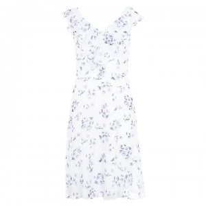 Image of DKNY Rattle Hem Dress - 2134B IVRY/LILA