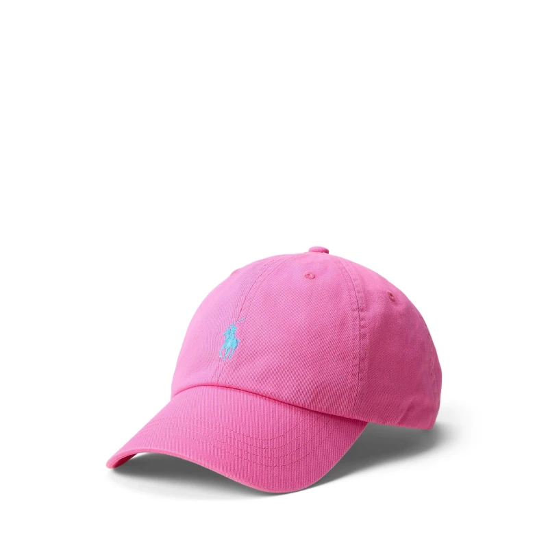 Image of Polo Ralph Lauren Cotton Twill Adjustable Baseball Cap Baja Pink unisex One Size