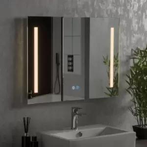 Image of LED Landscape Bathroom Mirror 80(w) x 60cm(h) Dimmable with Anti-Fog