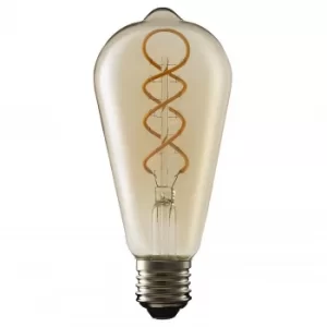 Image of TCP 1 pack Screw E27/ES 220lm LED Decorative Filament Amber Light Bulb Non Dimmable Glass, Plastic, Metal