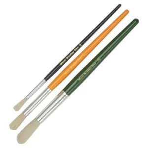 Image of Major Brushes Kids Paint Brushes, Short Handle Hog Bristle (Pack o...