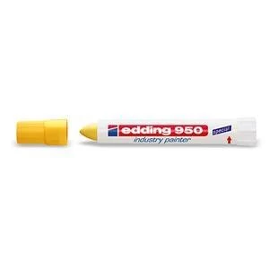 Image of Original Edding 950 Industry Painter Marker Bullet Tip 10mm Yellow Pack of 10 Marker Pens
