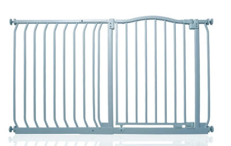 Image of Safetots Curved Top Safety Gate, 125Cm - 134Cm, Matt Grey, Pressure Fit Stair Gate