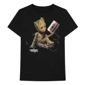 Image of Marvel Comics - Guardians of the Galaxy Groot with Tape Unisex Medium T-Shirt - Black