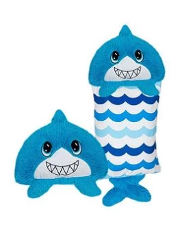 Image of Happy Nappers Blue Shark Fluff A Luff Pets Pillow