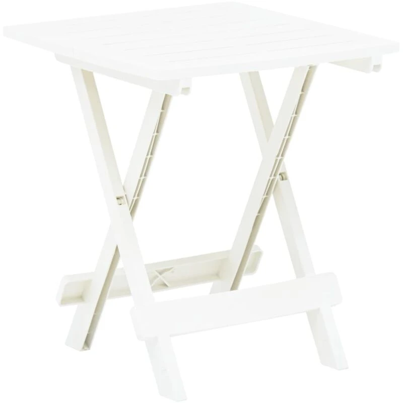 Image of VIDAXL Folding Garden Table White 45x43x50cm Plastic vidaXL 8719883859910