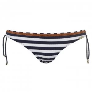 Image of Watercult Sea Ribbed Tie Up Bikini Briefs - 546 WHITE-NAVY