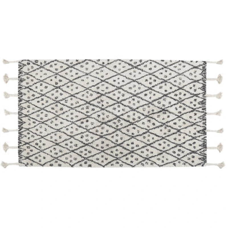 Image of Beliani Rug Agadir Off-White 80 X 150 Cm Cotton