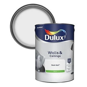 Image of Dulux Walls & Ceilings Rock Salt Silk Emulsion Paint 5L