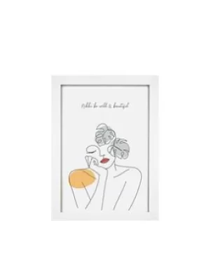 Image of Signature Gifts Personalised `Fleur' Fine Line A3 Framed Print