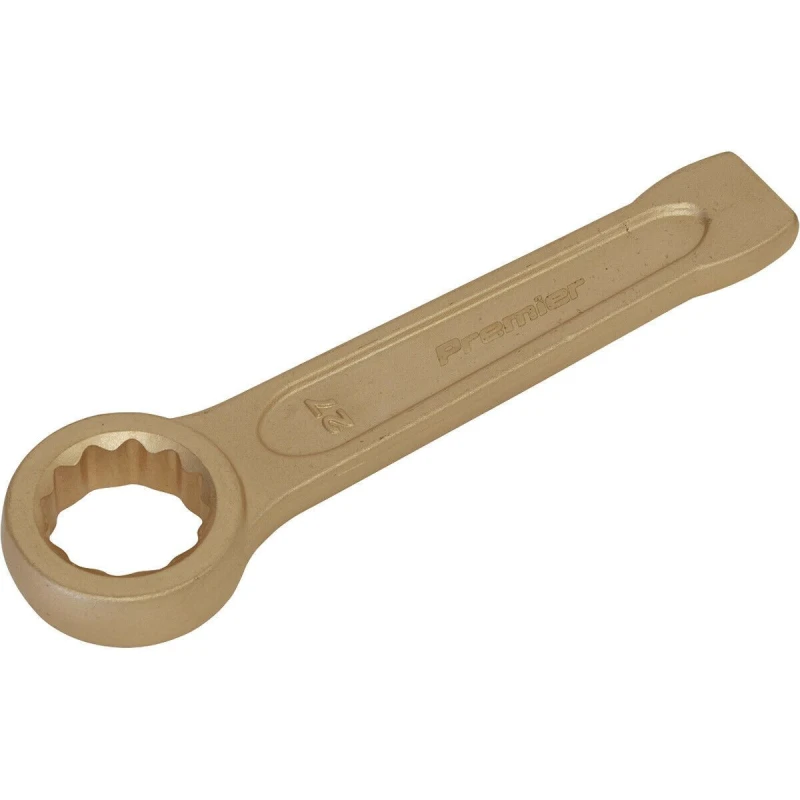 Image of Loops 27mm Ring End Slogging Spanner - Non-Sparking - Short Profile Striking End Multi