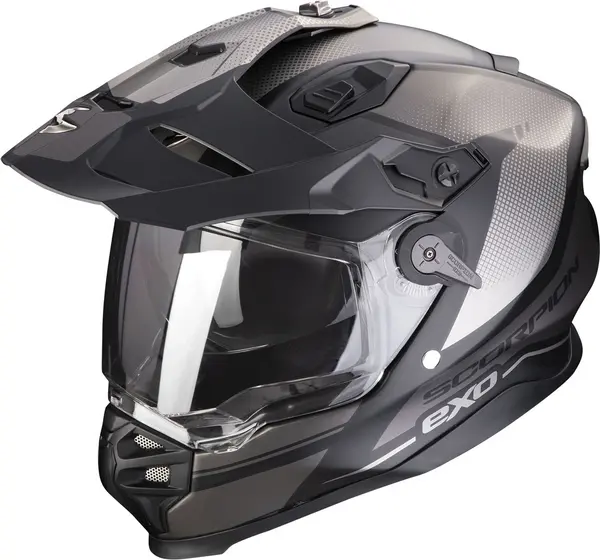 Image of Scorpion ADF-9000 Air Trail Matt Black-Silver Adventure Helmet XL