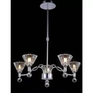 Image of Diyas - Pendant Neptune round 5 Bulbs polished chrome