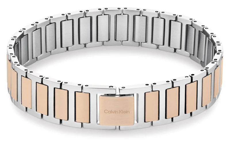 Image of Calvin Klein 35100048 Structured Links Mens Two-Tone Jewellery